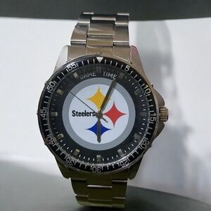 Pittsburgh Steelers Chronograph Team Watch Coach Series Silver Hardware PreOwned
